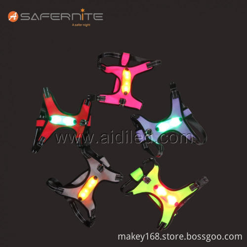 Mesh Webbing Usb Recharge Led Flashing Dog Harness